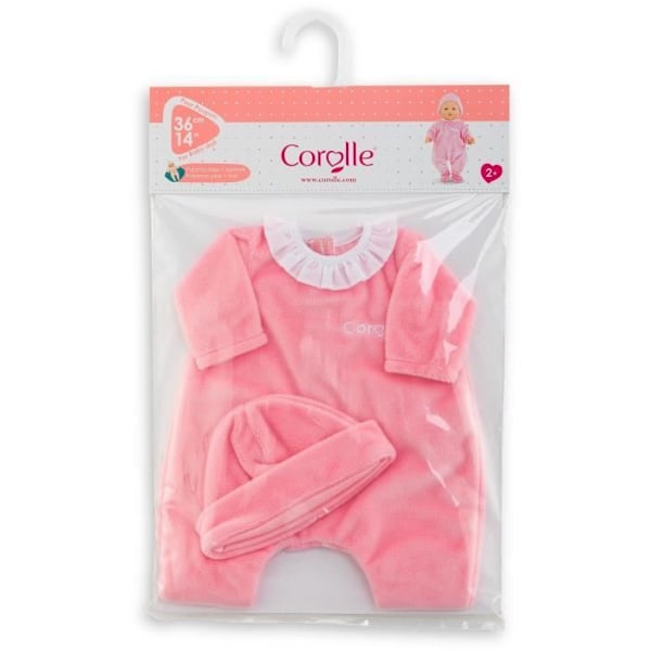 Rosa Pyjamas och hatt - COROLLE - Kläder - För 36cm docka - Från 2 år