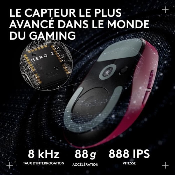Gamingmus - trådlös - Logitech - G Pro X Superlight 2 DEX - Rosa