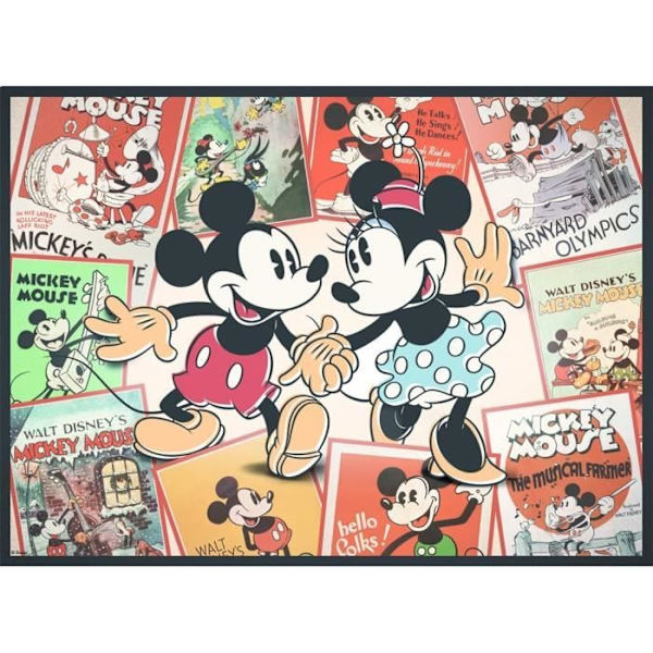 Nathan-Pussel 500 bitar-Mickey/Disney Memories-Vuxna och barn i åldern 12-Premium kvalitetspussel-12000969