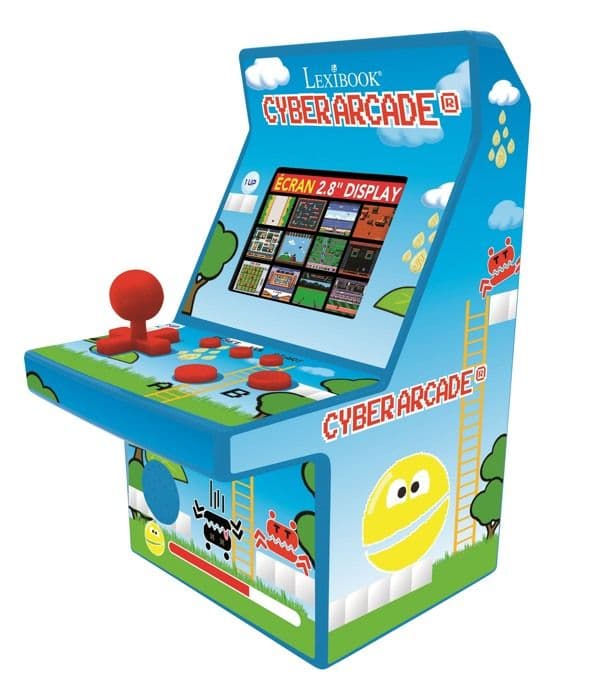 LEXIBOOK - Cyber Arcade Console, 200 spel, 2,8 LCD-färgskärm