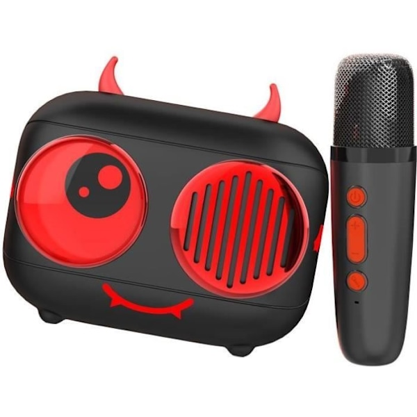 Karaoke kit / Bluetooth-högtalare och trådlös mikrofon - Allmänna villkor - DIABLO, Magiska rösteffekter, 8 timmars batteritid, USB-laddning