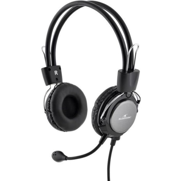 BLUESTORK MC201 Multifunktionella headset - Kompatibel med Windows, MAC, Smartphone, Tablet för mångsidig användning