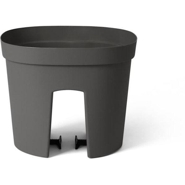 Balustradekruka - GARDEN ID Smile - Anth. 30 cm - Anpassar sig till alla balustrader - Vattenreserv - återvunnet och 100% återvinningsbart