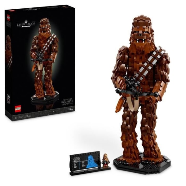 LEGO Star Wars 75371 Chewbacca, Return of the Jedi Model Kit för vuxna, Wookiee-minifigurer med armborst