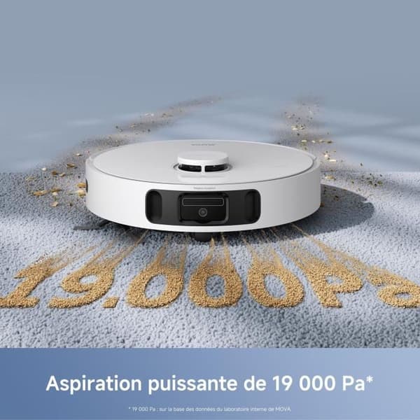 MOVA E40 Ultra robotdammsugare med mopp 19 000 Pa, HEPA, smart lasersensor, vit Vit