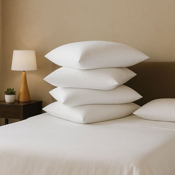 DODO - Set med 4 stora mjuka kuddar - 60 x 60 cm - 100% polyester VOLUPT'AIR - Vit