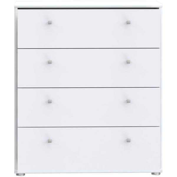 TEMPRA Byrå  Mattvit  4 lådor  B 73,7 × D 34,8 × H 85,5 cm