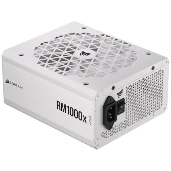 CORSAIR - Strömförsörjningsenhet - RM1000x Shift White Cybenetics - Helt modulär ATX - Gold 80 Plus certifierad - 1000 watt Vit
