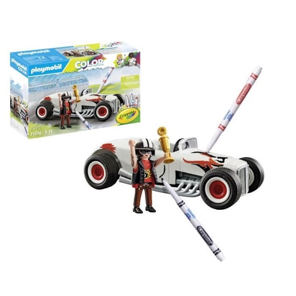 PLAYMOBIL 71376 PLAYMOBIL Färg: Racingbil - Skapa nya berättelser i dina färger - från 5 år och uppåt