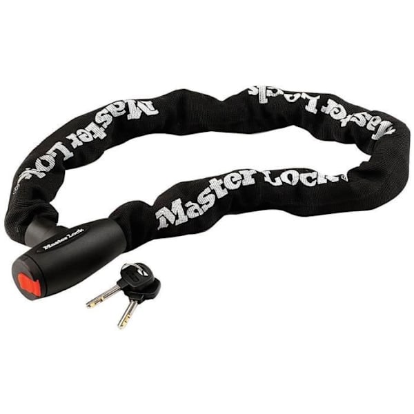 Motorcykellås - MASTER LOCK - 10 mm härdat stålkedja - 1 m längd