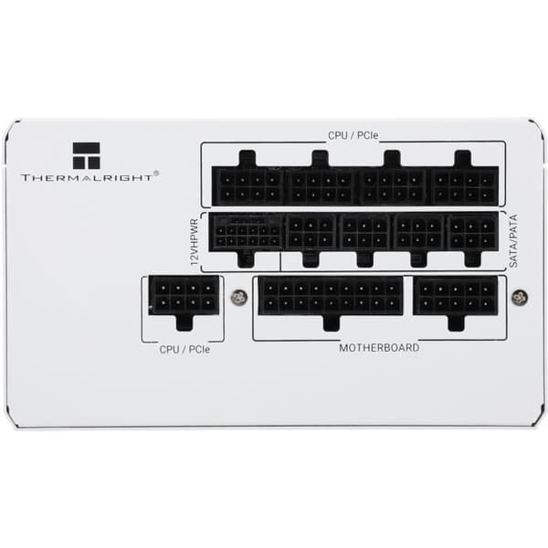 THERMALRIGHT - TG1000 - PC-nätaggregat - 1000 W - 80+ guld - ATX3.0 - Full modulär - PCI-E 5.0 Vit