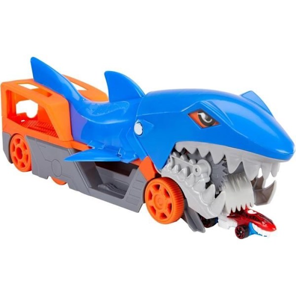 Hot Wheels - Transporter Shark - Bana / Liten bil - Ålder 4 - Blå - HotWheels City