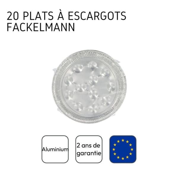 2-pack med 10 snäckskålar - FACKELMANN - Aluminium - 17,5 cm