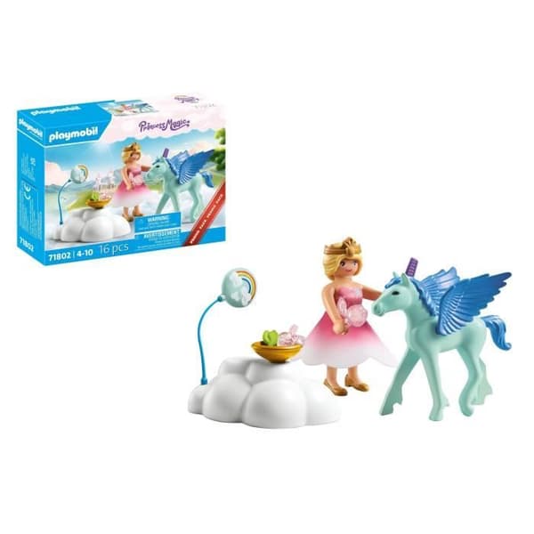 PLAYMOBIL 71802 Prinsessa och bevingade föl med moln, Princess Magic, 16 stycken, 4+