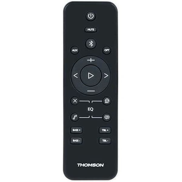THOMSON SB60BTS Bluetooth 5.0 Soundbar med trådlös bas 120W, stereoljud, EQ, USB och optisk ingång svart