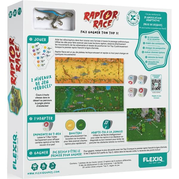 Partyspel - ASMODEE - Raptor Race - 2 till 6 spelare - Från 8 år - Inomhus