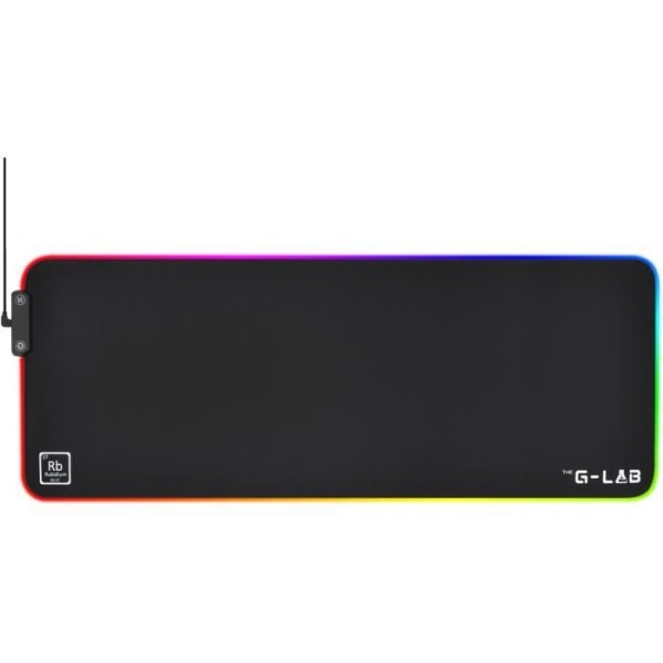 RGB-musmatta - THE G-LAB - PAD-RUBIDIUM - XXL - 800x300x3mm - USB-port