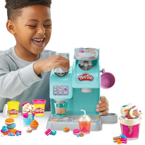 Play-Doh, Mitt superkaffe, 20 tillbehör och 8 krukor med modelllera, från 3 år