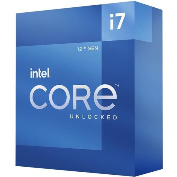 Processor - INTEL - Core i7-12700K - 12 kärnor (8P + 4E) - Sockel LGA1700 - Chipset Series 600 - TDP 125W (BX8071512700K)