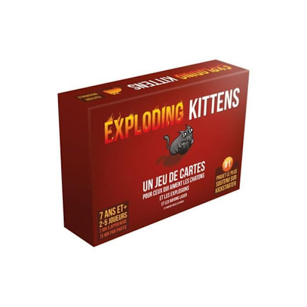 Asmodee - Exploding Kittens: The Basic Game (2022 Edition) - Brädspel - Från 7 år - 2 till 5 spelare - 15 min