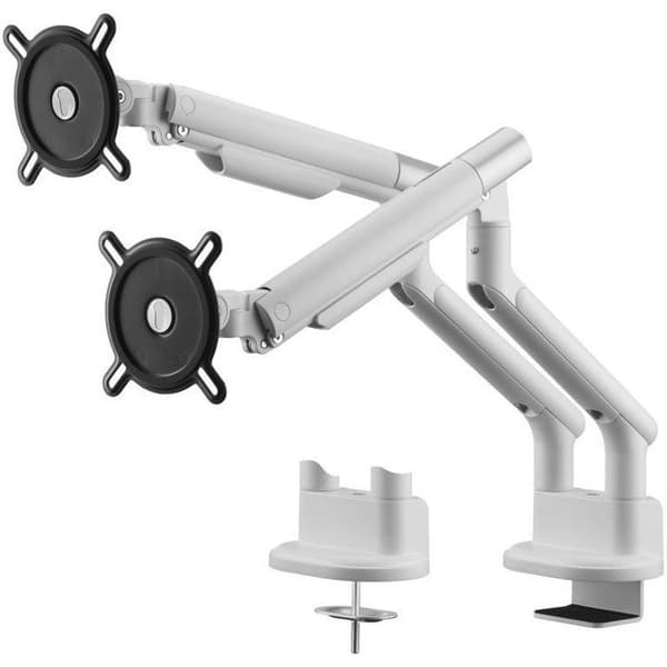 Skärmstöd - EN FÖR ALLA - Dynamisk - Vesa 100 - Dubbelarm - 13 till 35'' - Vit
