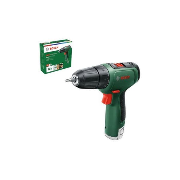 Bosch EasyDrill 1200 borrmaskin med 2 batterier, 1 laddare, fodral med bits
