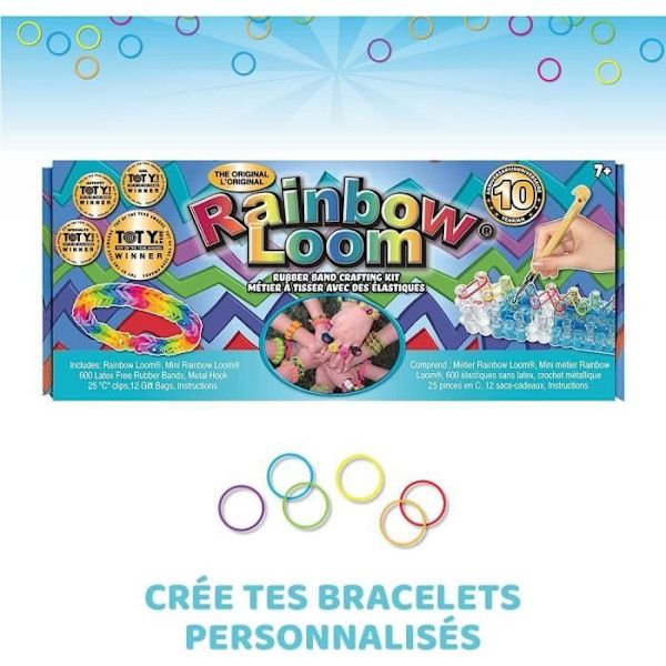 Rainbow Loom Original - Bandai - Vävstol med 600 resårer - CD00001