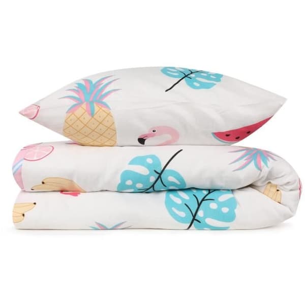 Bäddset - 1 påslakan 220 x 240 cm + 2 örngott 60 x 60 cm - 65% bomull, 35% polyester - Vit