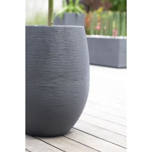EDA Round Pot Graphit Ø50cm - Kapacitet 53L - Antrakitgrå