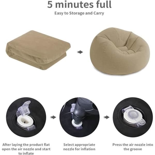 Uppblåsbar soffa, uppblåsbar soffa med uppblåsbar pump