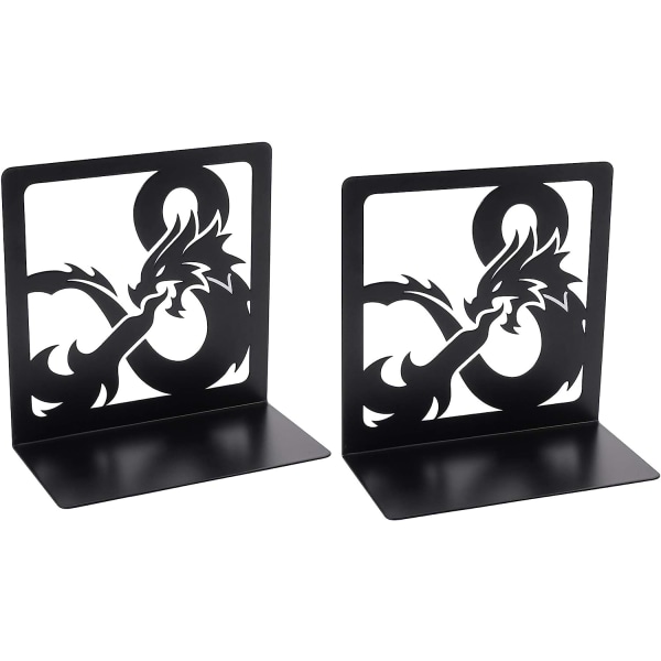 Creative Dragon Design svarte bokstøtter, 1 par sklisikker metall