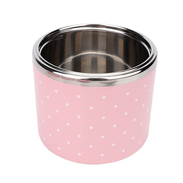 3 Compartments Stainless Steel Thermal Insulated Lunch Box Bento Food Container (Pink)