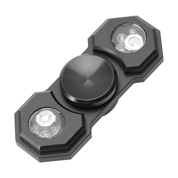 1 stk LED-lys Finger Spinner med stålkulelager Stressavlastning EDC Håndfokus Leke