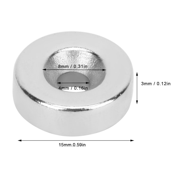 20PCS M4 Counterbore Magnets Rare Earth Strong Magnets for Audio / Electronics / MachineryD15x3