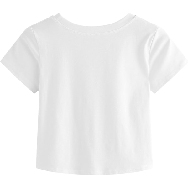 Sommer Crop Top til Kvinder - Solid Farve, Kort Ærme, Twist Foran T-Shirt