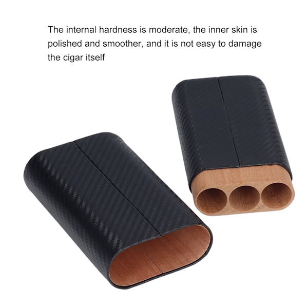 Cigar Case Gas Tight Design Enkel Elegant Utseende Bärbar Cigarrer Presentask Fodral för Resor Officiell Affärsverksamhet