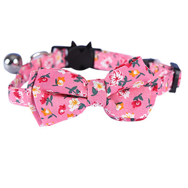 Cat cotton collar Cute little flower pet bow removable cat collar