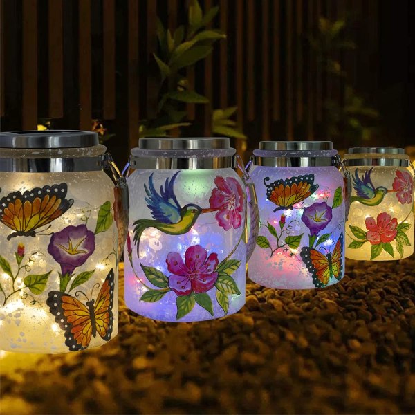 Solar Lantern Butterfly Fairy Lights, födelsedags julklappar, vatten Butterfly, Warm White