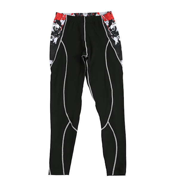 Unisex Sport Gym Cykling Løbe Fitness Leggings Bukser Træning Atletiske Bukser Grå&Rød XXL