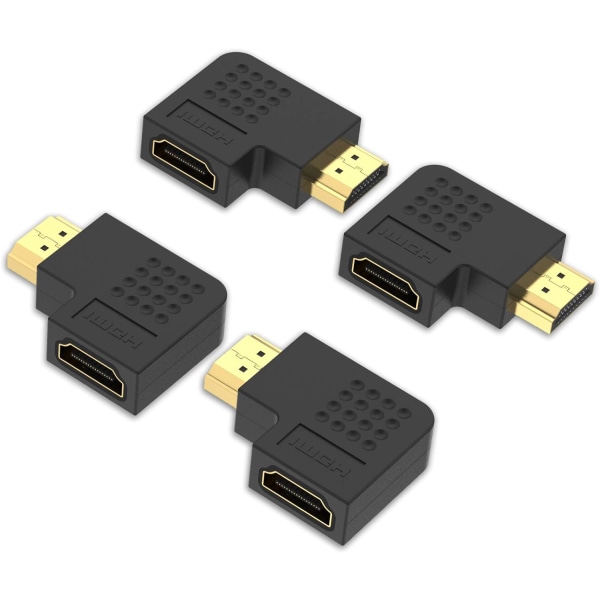 4-pak HDMI-adapter med 90 og 270 graders vinkel