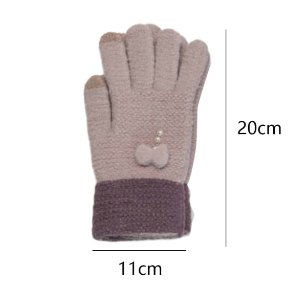 Dame vinter touch screen handsker Varme uldforede strikhandsker el