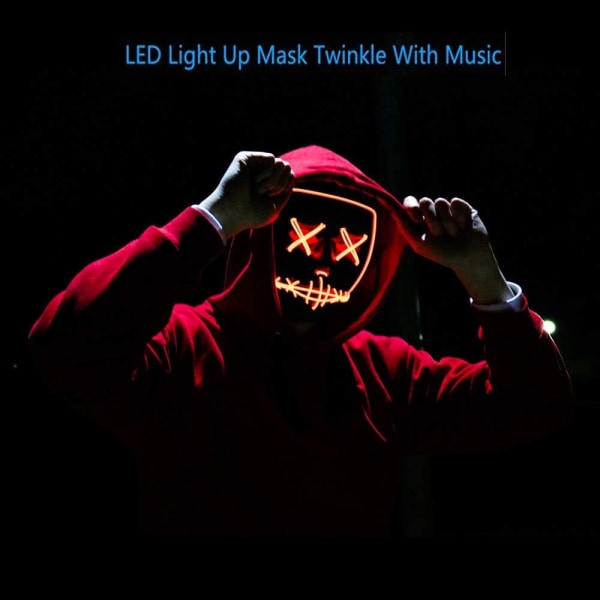 LED Purge Mask, Purge Mask, Halloween Mask LED, LED Mask