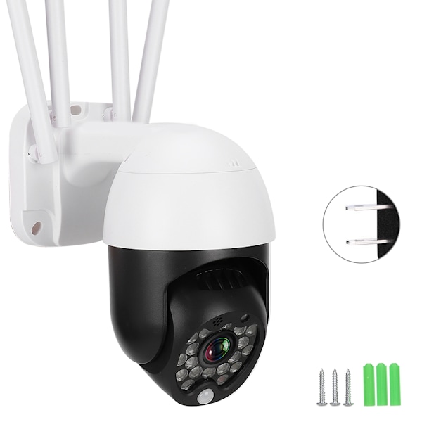 110-240V Mini 1 tommers WiFi 1080P IP66 18 lys Pan/Tilt infrarød kuppel utendørs kamera US-kontakt