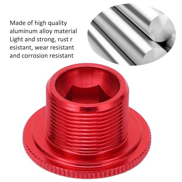 CANSUCC M18 Mountainbike Krankdækselskruer Rustfri Cykelkrankarm Fastgørelsesskrue Rød