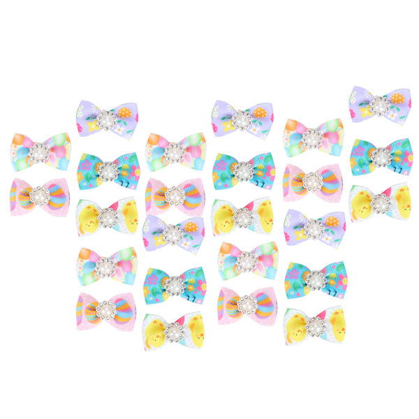 25pcs Dog Puppy Hair Bows Pet Cat Knotted Small Hair Bows Bowknot Grooming Accessories