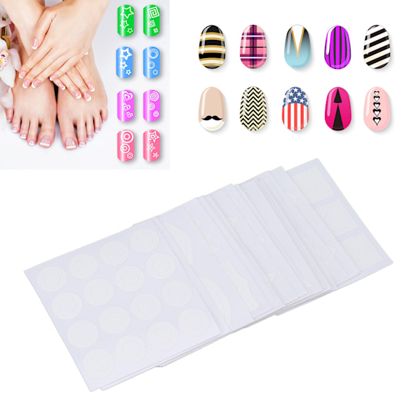 24 Sheets French Tip Guides Stickers Manicure Nail Art Stencils for DIY Decoration Stencil Tools