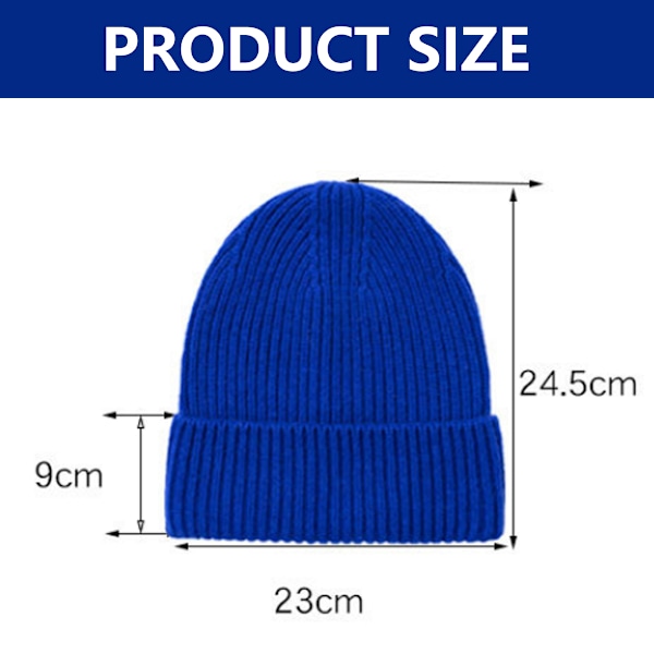 2 pakker unisex beanie-luer for menn og kvinner, vinterstrikket lue Style 2