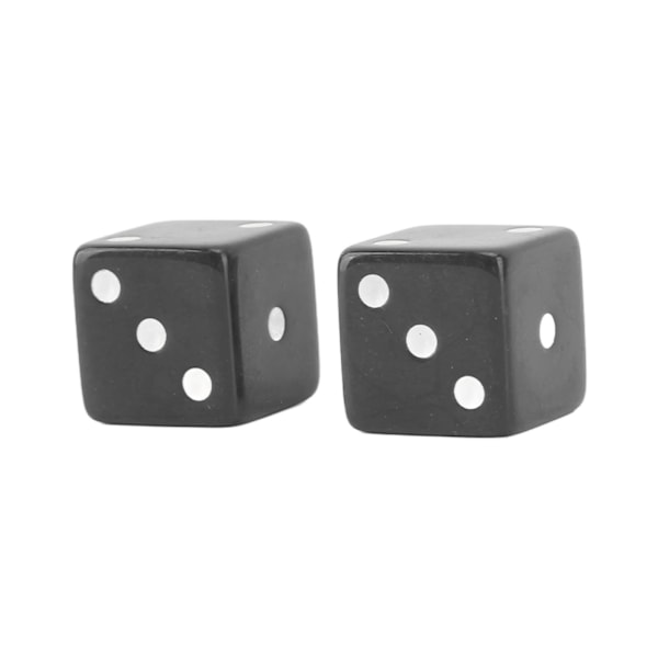 8 st 6-sidiga Tärningar Set Utbildningsmässiga Kvadratiska Hörn Tärningar Standard Spel Tärningar Interaktiva Brädspel Tärningar för Hem Klassrum Svart