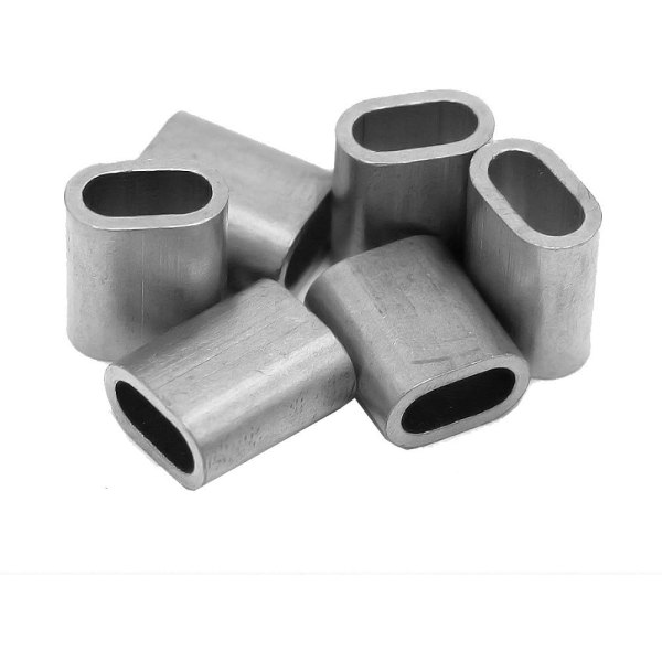 50x aluminiumshylser 4,0 mm |Ovale aluminiumspresshylser DIN EN 13411-3 (DIN 3093) |Aluminiumsstålkabelhylse, ståltaukoblinger, hylse