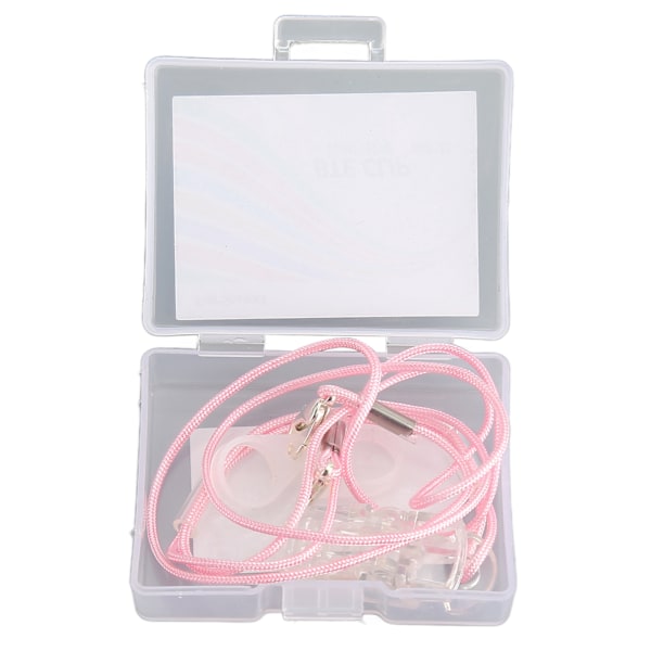 Høreapparat Holder Transparent Clip Pink Rope Nylon Nem Montering Høreapparat Snøre til Havearbejde Arbejde Binaural